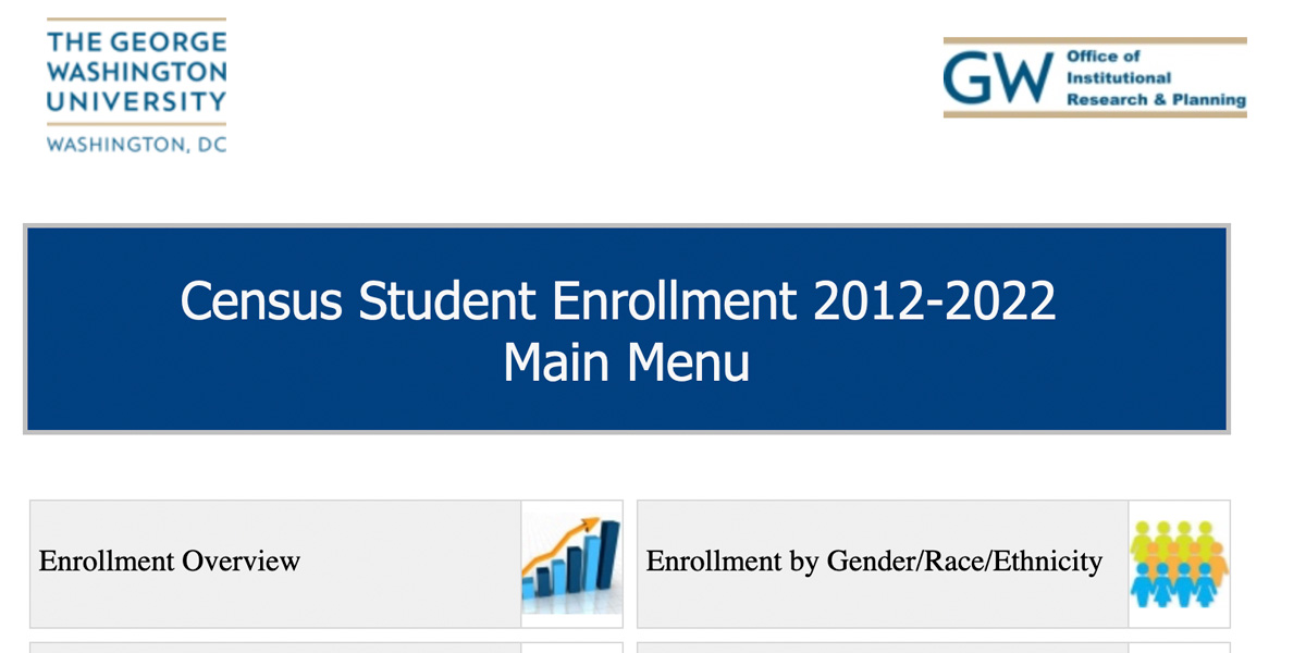 student enrollment data dashboard